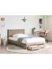 Beliani Doppelbett LONZAC in Beige - (W) 125 x (H) 90 x (L) 208 cm