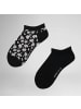 Hudson Sneakersocken Daisy 2-Pack Blumenmuster in Black