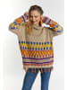 VIRITA Women Strickpullover in Hellbeige Mehrfarbig