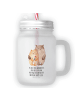 Mr. & Mrs. Panda Trinkglas Mason Jar Bären Liebe mit Spruch in Transparent