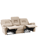 Beliani 3-Sitzer Sofa BERGEN in Beige/Schwarz - (W) 202 x (H) 101 x (L) 72 cm