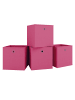 VCM  4er Set Faltbox Klappbox Aufbewahrungsbox Boxas in Pink
