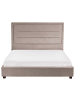 Beliani 2-tlg Doppelbett ROUEN in Beige/Schwarz