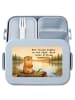 Mr. & Mrs. Panda Bento Box Otter See Pommes Design mit Spruch in Blau Pastell