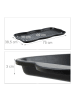 relaxdays 3x Schuhabtropfschale in Schwarz - (B)75 x (H)3 x (T)38 cm