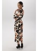 Aniston SELECTED Jerseykleid in camel-terra-natur-ockergelb-schwarz