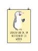 Mr. & Mrs. Panda Bild Pinguin Amputation mit Spruch in Gelb Pastell