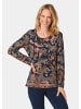 GOLDNER Druckshirt Druckshirt in kraftvollen Farben in marine / gemustert