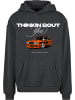 Mister Tee Mister Tee Thinking Bout You Car Print Fluffy Hoody in charcoal