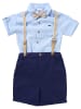 Little Gent 4tlg Set Frühling, Sommer in hellblau navy