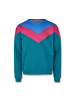 MANITOBER Cut & Sew Sweatshirt in Blue/Berry/D.Green