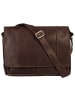 piké Messenger-Bag echt Leder in braun