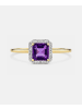 Diamant L'éternel Ring, mit Amethyst, 375 Gelbgold