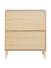 Beliani Schuhschrank NORRIS in Heller Holzfarbton - (W) 80 x (H) 90 x (L) 24 cm