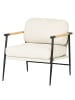 home24 Loungesessel KOCANUS in Creme / Schwarz