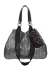Fritzi aus Preußen Shopper Izzy Medium Limited Painted Straw in Silver Black