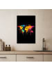 OnlyWow Leinwand Bilder Graffiti-Weltkarte