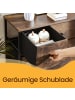 SONGMICS Kommode in Vintagebraun-Schwarz - (B)30 x (H)89.3 x (T)56 cm