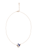faina Women Pendant Necklace in Rose Gold Navy