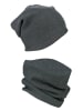 Alkato Alkato Unisex Beanie Mütze und Schal Set Uni in anthrazit