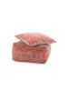 Kayoom Sitzkissen Paramount Pouf & Cushion Set 310 80 x 80 cm in rot - taupe