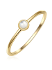 Glanzstücke München Ring aus Sterling Silber mit Perlmutt in gelbgold