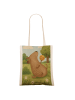 Mr. & Mrs. Panda Canvas Tasche Hund Keks Design ohne Spruch in Weiß