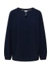 Cecil Bluse in Unifarbe in Blau