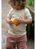 Little Green Radicals Applique Organic Short Sleeve T Shirt in Cream