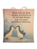 Mr. & Mrs. Panda Tasche Pinguine Kuss Design mit Spruch in Weiß