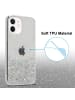 cadorabo Hülle für Apple iPhone 12 MINI Glitter in Transparent mit Glitter