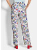 GOLDNER Schlupfhose mit floralem Print in bunt / gemustert