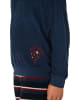 NORMANN Frottee Pyjama langarm Schlafanzug Bündchen und Soccer Fussball - 50721 in blau