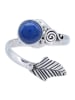 mantraroma 925er Silber - Ringe verstellbar mit Lapis Lazuli