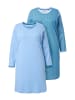 Ulla Popken Nachthemd in wasserblau