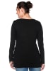 sheego Langarmshirt in schwarz