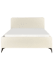 Beliani Doppelbett VALOGNES in Beige/Schwarz - (W) 172 x (H) 109 x (L) 220 cm