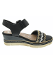 remonte Keilsandalen für Damen in schwarz