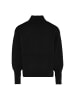 myMo Damen Pullover Mit Blumenstick in SCHWARZ