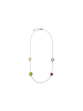 Luxenter necklace in multicoloured metal and zirconia alloy with rhodium finish - Dowka