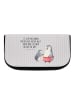 Mr. & Mrs. Panda Beautycase Pinguin mit Kind mit Spruch in Grau Pastell