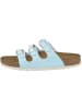 Birkenstock Pantolette Florida Birko-Flor Nubuk schmal in blau