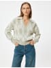 KOTON Sweater in Beige Gemustert
