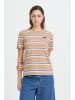 Pulz Kurzarm-Bluse PZBLAKE Regular fit in DUNE STRIPED