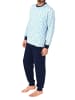 NORMANN Langarm Schlafanzug Pyjama Bündchen - 84090 in hellblau