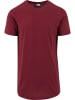 Urban Classics Long Tees in burgundy