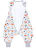 TupTam Babyschlafsack mit Beinen Unwattiert in grau/orange