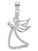 Adeliás Damen Anhänger – Engelanhänger aus 925 Silber mit Zirkonia in silber