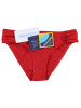 Aquarti Aquarti Damen Bikinihose mit seitlichen Raffungen in rot