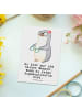 Mr. & Mrs. Panda Postkarte Augenoptikerin Herz mit Spruch in Weiß